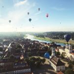 Daug oro balionų kyla Kauno centre, 100 balionų fiesta 2018